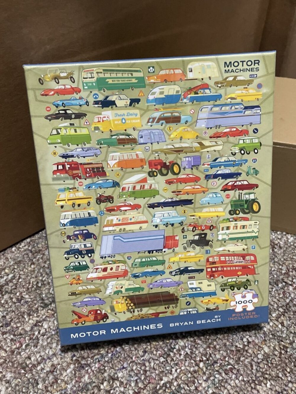 Blue Lobster Motor Machines 1000 Piece Puzzle By Bryan Beach - SEALED